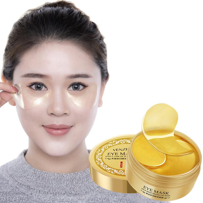 Buy Natural 60PCS 24K Gold Collagen Eye Mask Gel Patches for Eyes Care