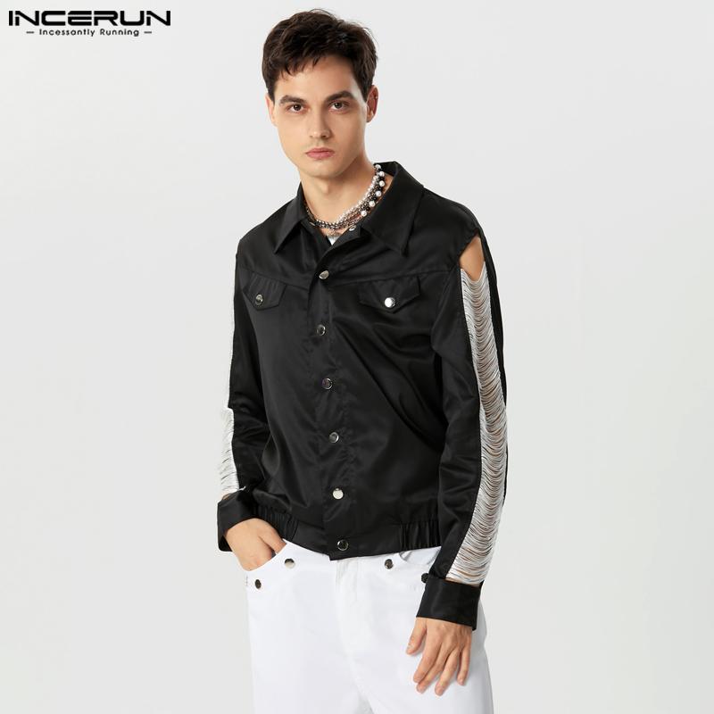 

INCERUN Мужские рубашки с длинными рукавами и кисточками на пуговицах