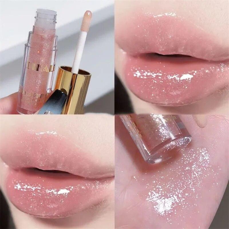 Waterproof Shimmer Glitter Lip Gloss 5 Colors Sparkling Glitter Liquid Lipstick Lip Gloss Sexy Lip Makeup Cosmetics