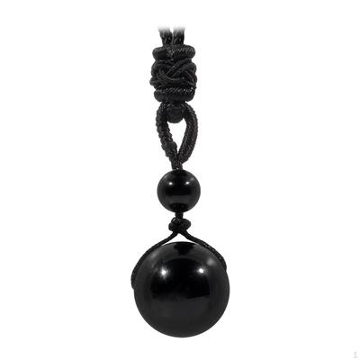 1.4cm Stone Pendant Necklace Charm Adjustable Jewelry for Daily Wearing Sturdy Handmade