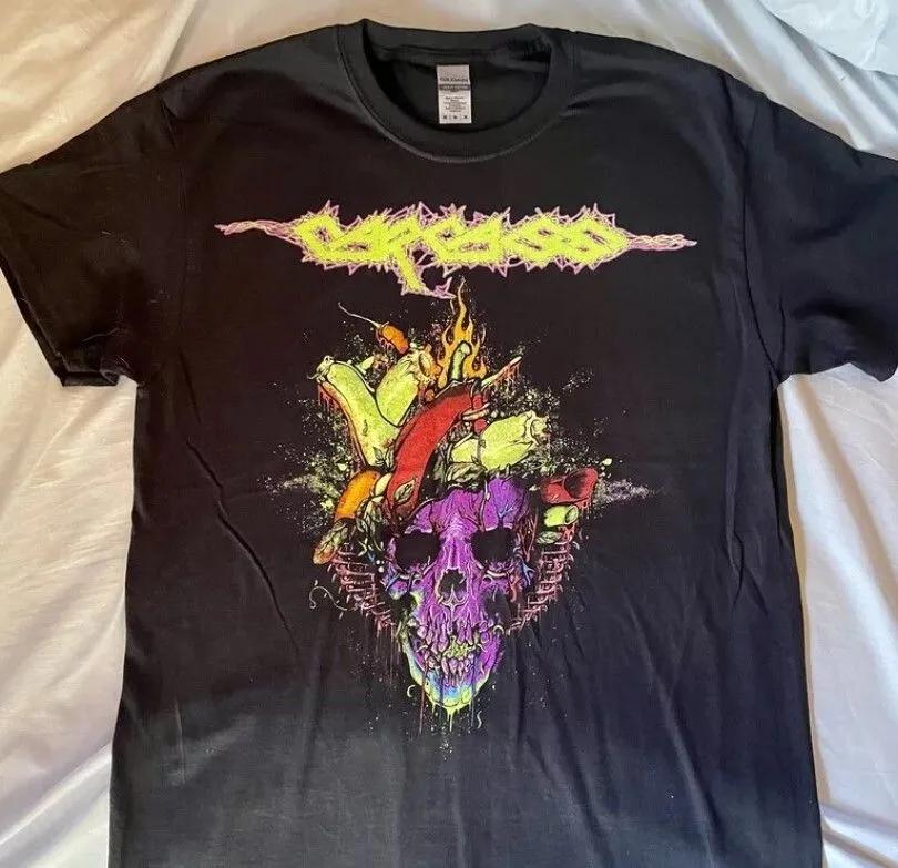 Unisex Short Sleeve Crew Neck Cotton T Shirt Reprinted Carcass Torn Arteries Tour S