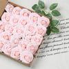 25pcs 8cm PE Foam Artificial Rose Flowers Fake Flower Wedding Decor DIY Scrapbooking Craft Home Decoration