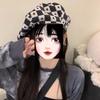 Hat Women's Autumn New Cloud Hat Chessboard Gebere Retro Fashion Breathable Painter Hat