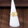 Light Luxury Style Zirconium Geometric Open Ring Women's Design Index Finger Ring Jewelry