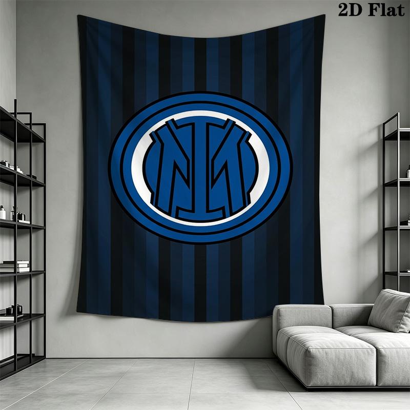 Inter Milan Emblem Wallpaper Threepiece Set 1 Duvet Cover 2 Pillowcase Without Core Duvet Cover And Pillowcase Christmas Birthday Gift