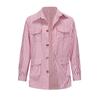 Spring and Autumn Men's Cardigan Striped Multi Pocket Long Sleeved Plus Size Casual Suit Jacket