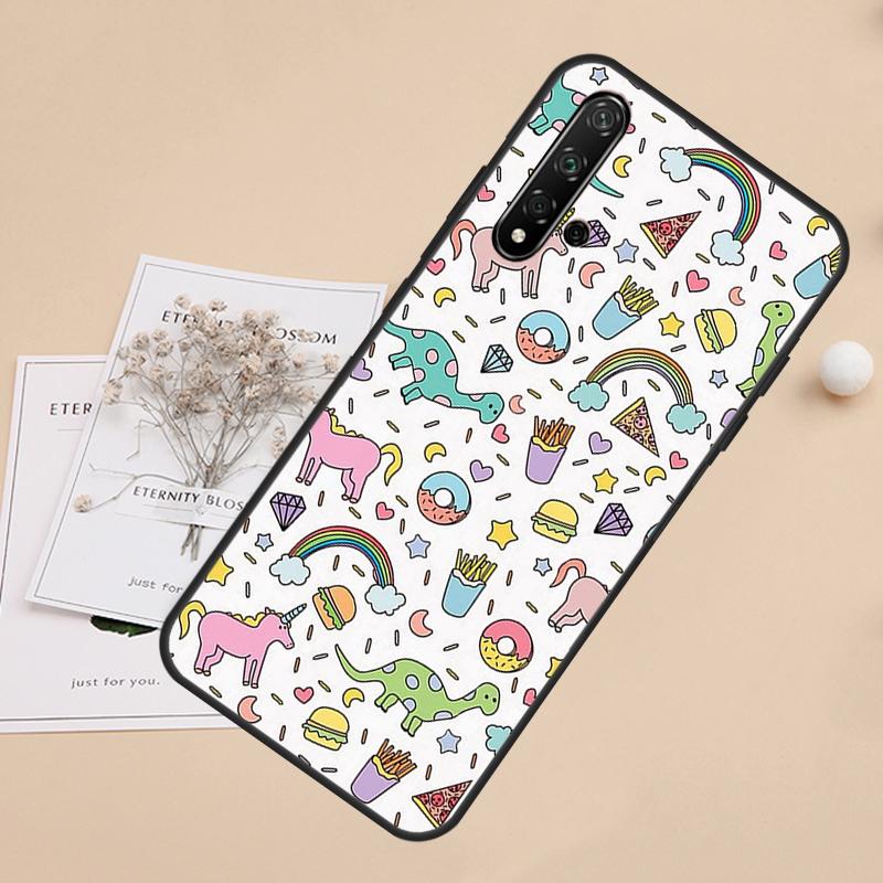 Dinosaur Pattern For Huawei Nova 8i 7i 11i 12i 12s 9 10 SE Y60 Y61 Y70 Y72 Y73 Y90 Y91 P20 P40 P30 Lite Case
