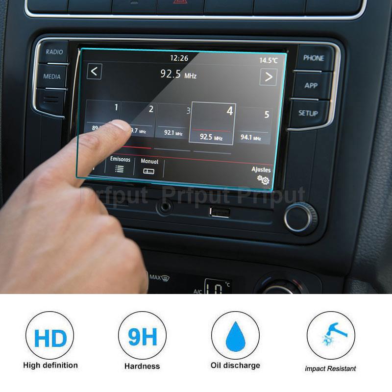 

Защитное стекло из закаленного стекла для Volkswagen Vento 6,5 дюймов, автомобильный информационно-развлекательный навигационный дисплей, автоматическая защита