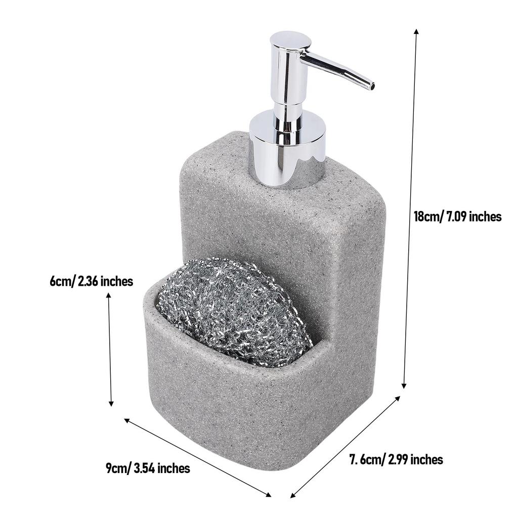 Artykuły gospodarstwa domowego Dozownik do mydła Pojemność 250 ml 2 w 1 Dozownik i uchwyt na mydło w płynie do rąk i mydło do naczyń do zlewu kuchennego