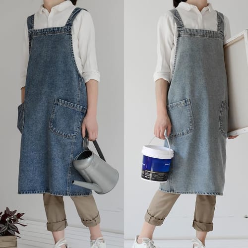 Very Berry Just Put It On Denim Apron, Unisex, Dark Blue