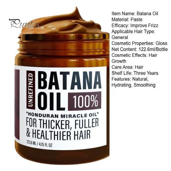 Haarwachstum Batanaöl 122,6 ml Natürliche Pflanzen Männer Frauen Feuchtigkeitsspendend Glättend Reduziert Spliss Pflege Haarausfall Trocken Beschädigt Reparatur Essentielle Creme Extrakt