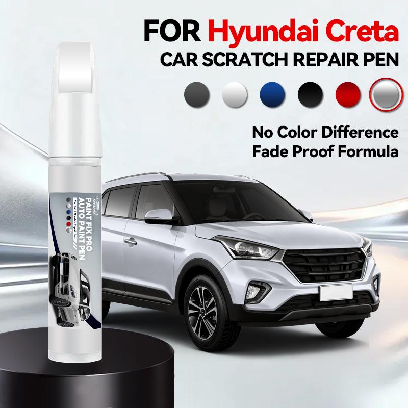 

For Hyundai Creta Paint Repair Pen Touch Up Scratch Remover DIY Auto Accessories Black White Blue Gray срібний
