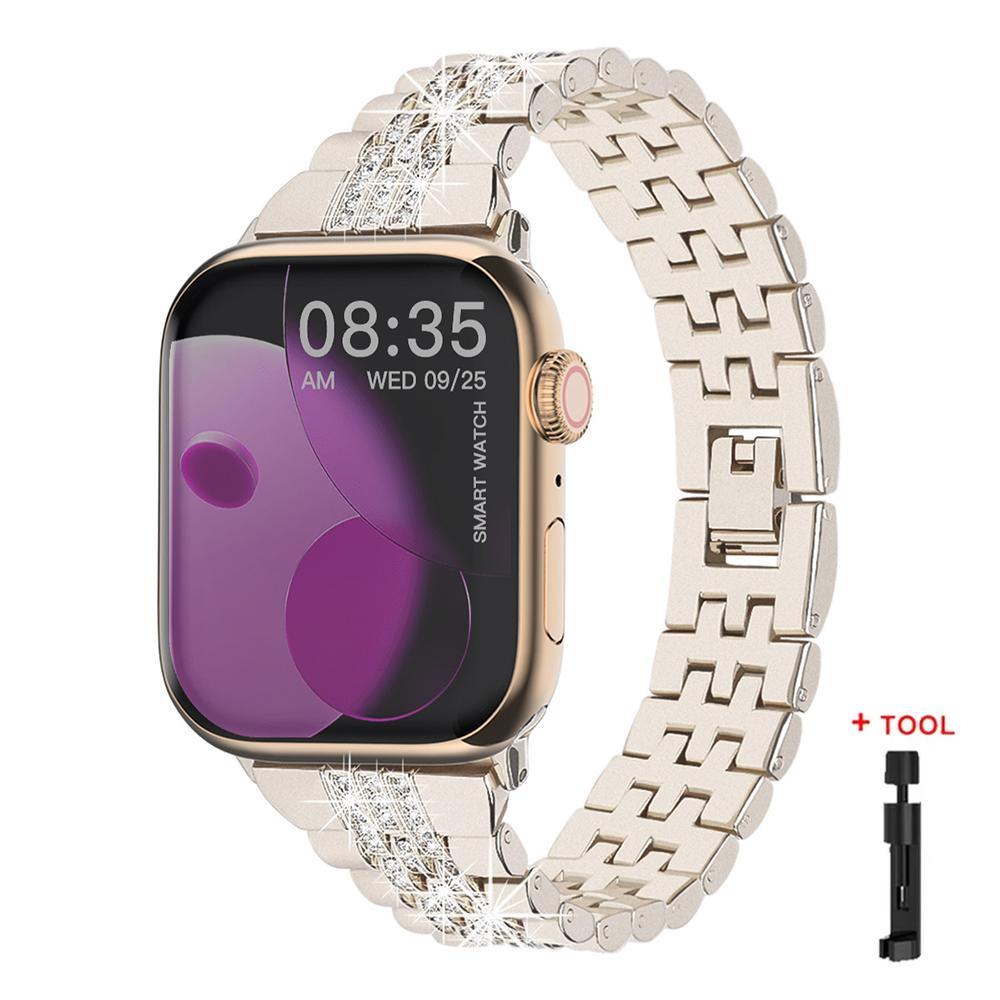 Brățară Metalică cu Diamante pentru Apple Watch Ultra 3/2 49mm Seria 11 10 9 8 7 6 5 SE Bandă de Lux pentru Femei pentru Iwatch 38 40 42 44 45 46mm