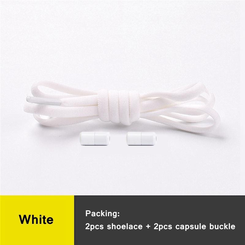 Slip-on No Tie Shoelaces Capsule Lock with Elastic Laces for Sneakers Kids Adults | Quick Lazy Shoelaces One Size Fits All Shoes