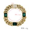 New Hip Hop Fashion Light Luxury Full Diamond Colored Gemstone Bracelet