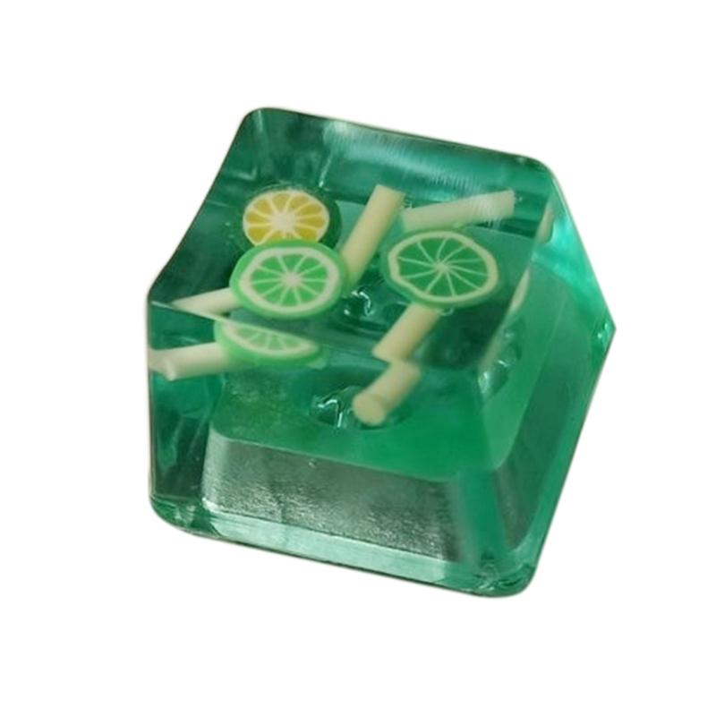 

Resin Keycap OEM Profile ESC Mechanical Keyboards Keycap Lemon Fruit Keycap For Game backlights Computer Keycaps 1PC зелений