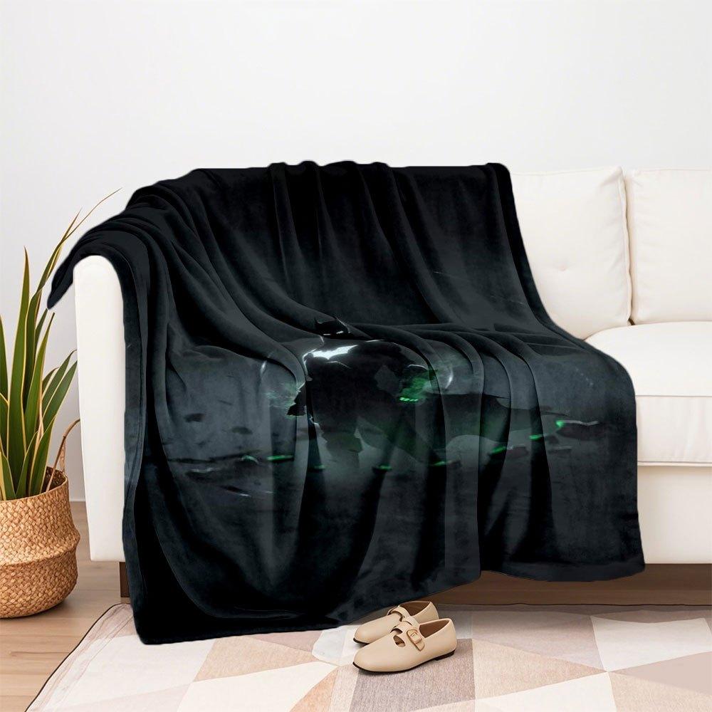 Batman Poster DC Comics Art Print Batman Wall DecorBlanket Flannel Throw Blanket for Sofa, Bed, Travel, Camping, Office, Couch, Chair