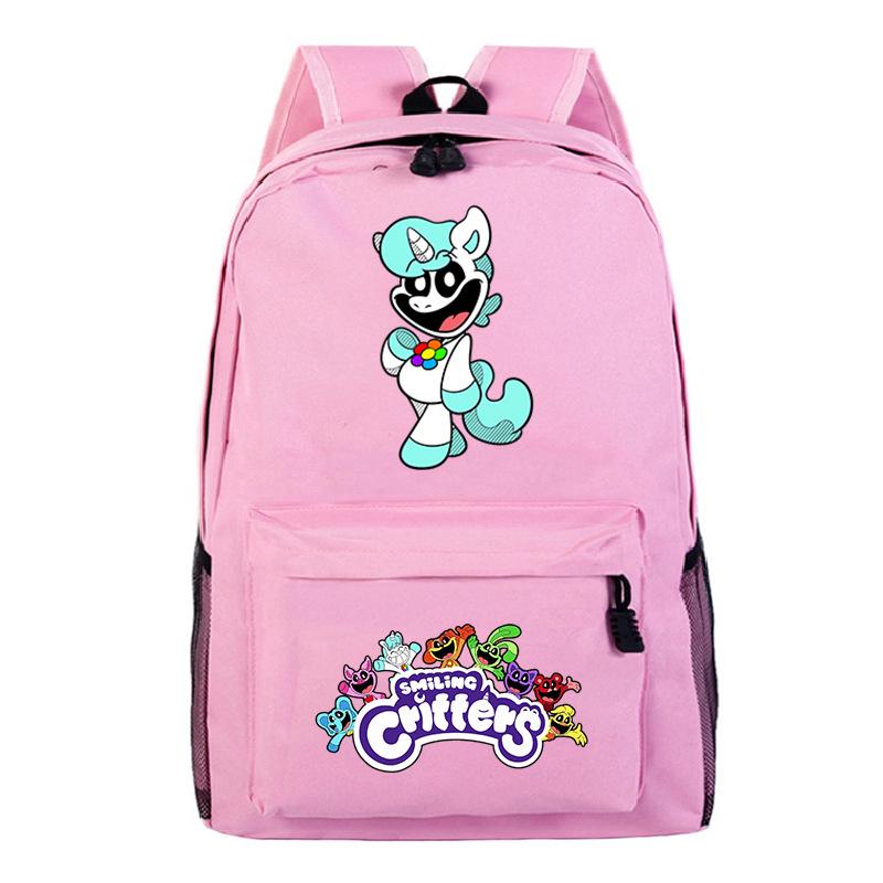 Smiling Critters Smiling Animals College Style Boys And Girls Junior High School Students School Bag Casual Backpack