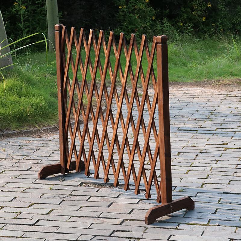 Carbonized Retractable Wooden Garden Trellis