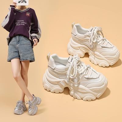 Platform Shoes Women's Autumn New Shoes Women's Versatile Platform Sports Shoes Casual Fashion Mesh Shoes