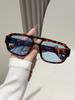 Double beam pilot sunglasses sunscreen fashion box sunglasses new trend versatile personality sunglasses
