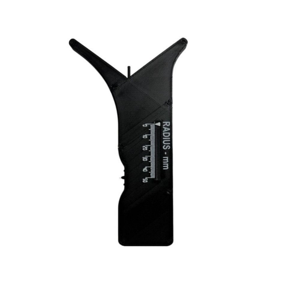 1:1 Proportional Slide Radius Measuring Tool 2mm Radius 4mm-100mm Diameter Radius Measurement Instrument Portable 3D Printing