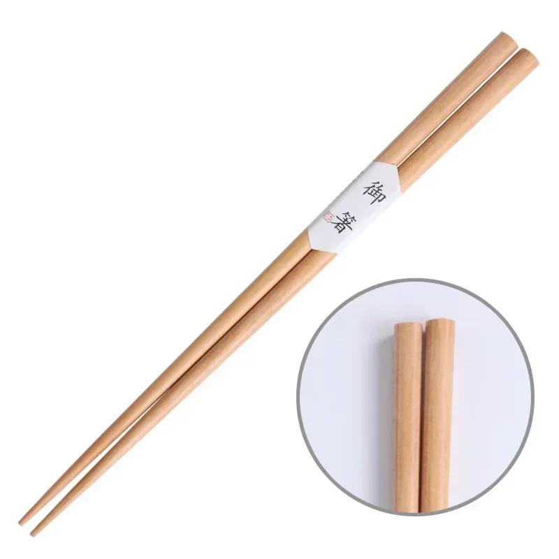 1Pairs Reusable Chinese Classic Wooden Chopsticks Traditional Vintage Handmade Natural Flower Bamboo Chopsticks Sushi Tools