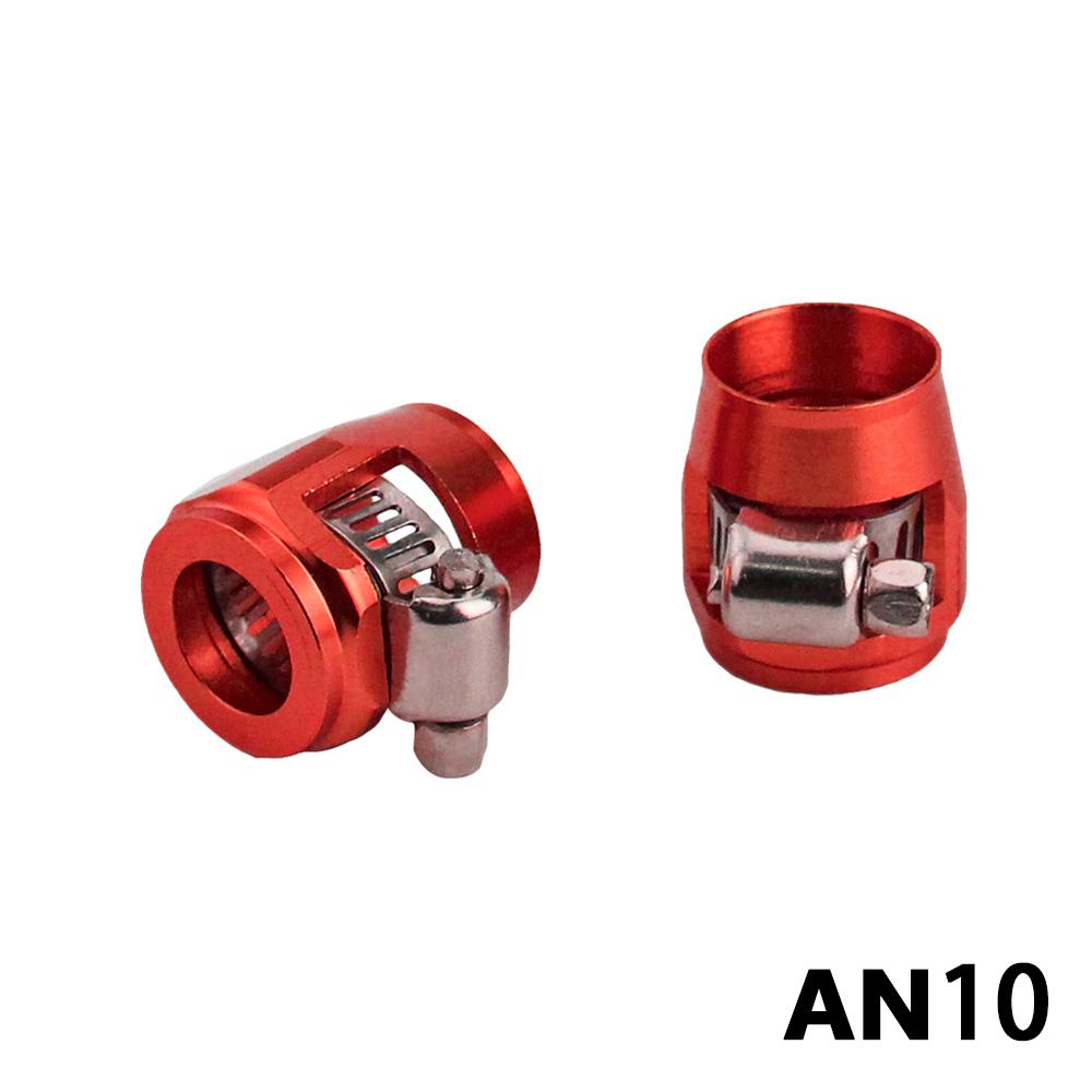 1lot=2pcs AN6 AN8 AN10 AN12 AN4 Hose Clamp End Fuel Pipe Clip Oil Water Tube Hose Fittings Hose Clamp Hose Clamp Fixing Clamp