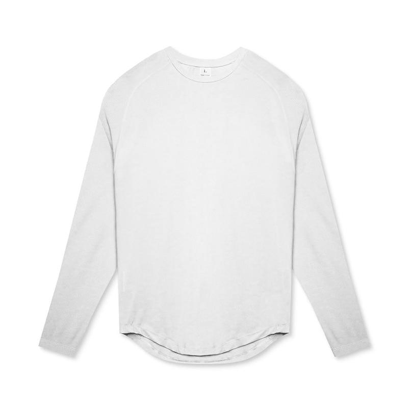 Muscleguys Autumn Men's Round Neck Printed Raglan Sleeves Casual Long-sleeved Top Fitness Sports Comfortable T-shirt