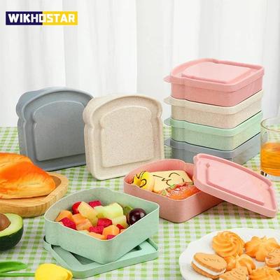 Smörgåslådor Matlåda Bröd Förvaringslåda Med Lock Miljövänlig Lunch Matbehållare Mikrovågssäker Picknick Student