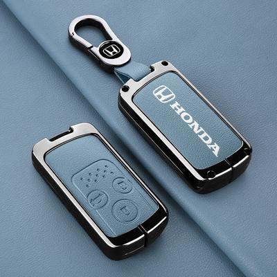 Zinc Alloy Leather New Car Key Case Fob Cover For Fit Jazz Shuttle GP2 Spada StepWgn RG1 Freed Spike Ge6 2/3 Accessories