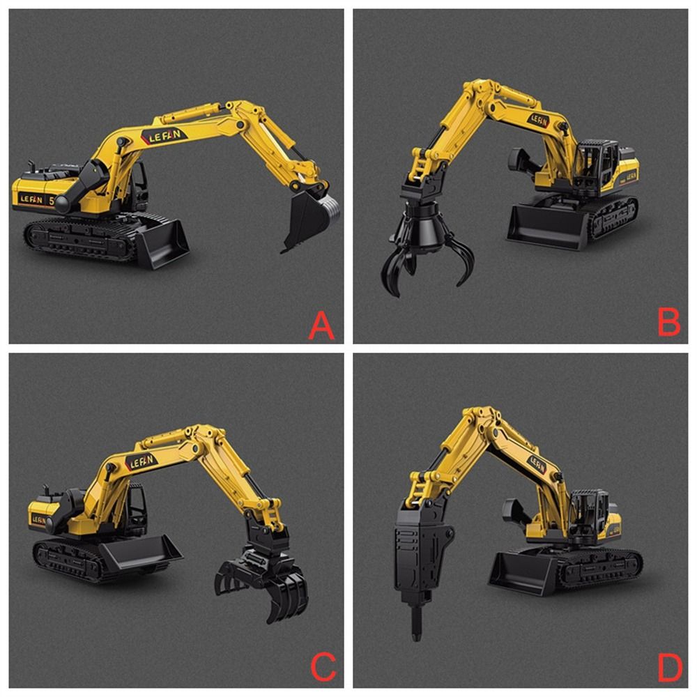 Drill Excavator Engineering Models Cars Model Toys Inertial Truck Toy  Children Gift