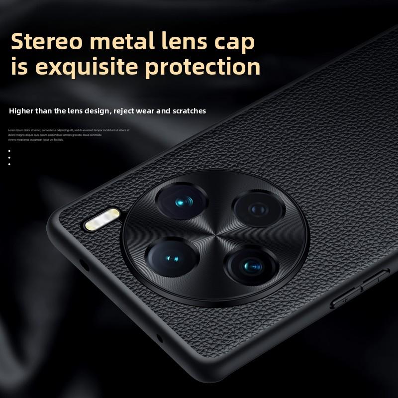 Premium Genuine Cowhide Litchi Leather Case for X200 Ultra X200s X100s X90s Pro Pus X100 Hardware Len Full Protection Hard Cover