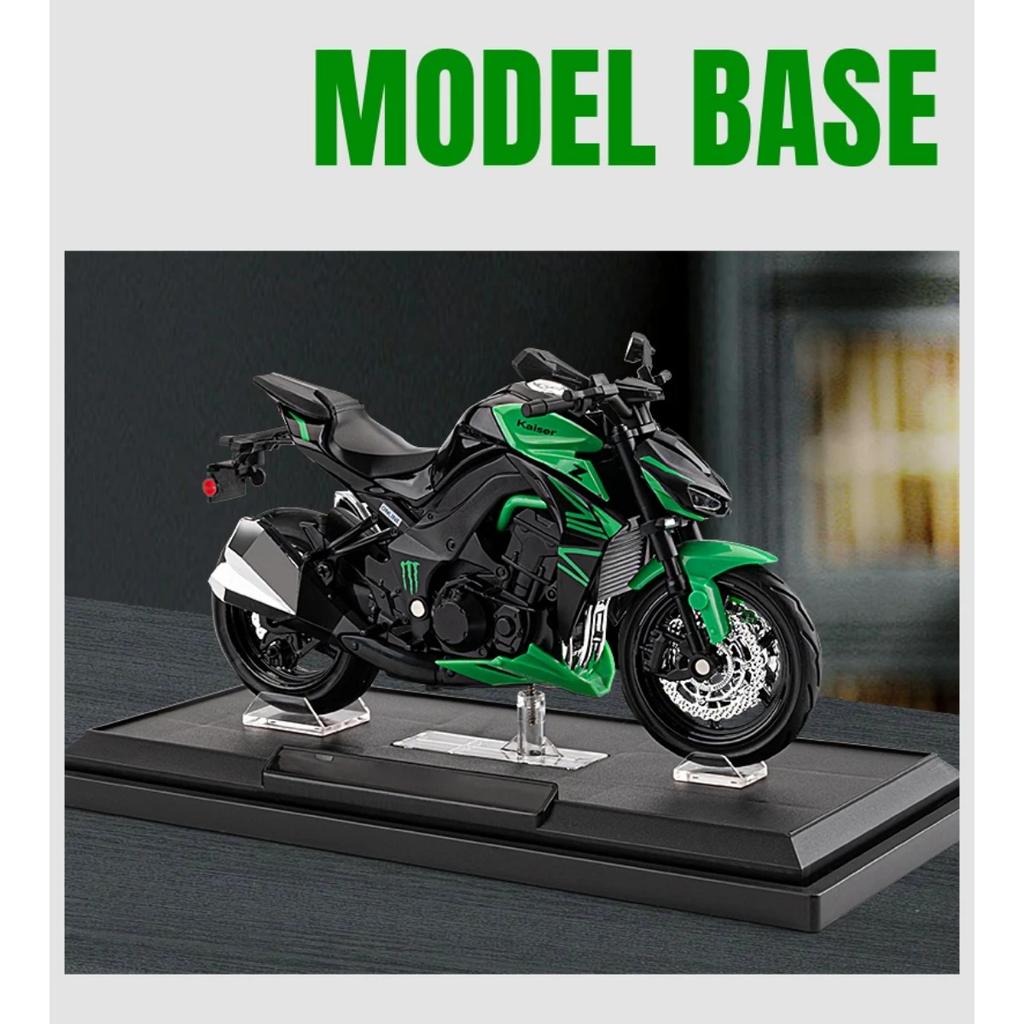 1/12 Scale Kawasaki Z1000 Street Cars Motorcycle Diecast Model Car Alloy Metal Shock Absorption Sound Light Simulation Motors for Boys