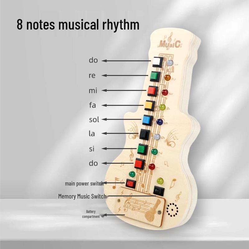 Children's Wooden Guitar Toy for Musicality and Fine Motor Skill Development