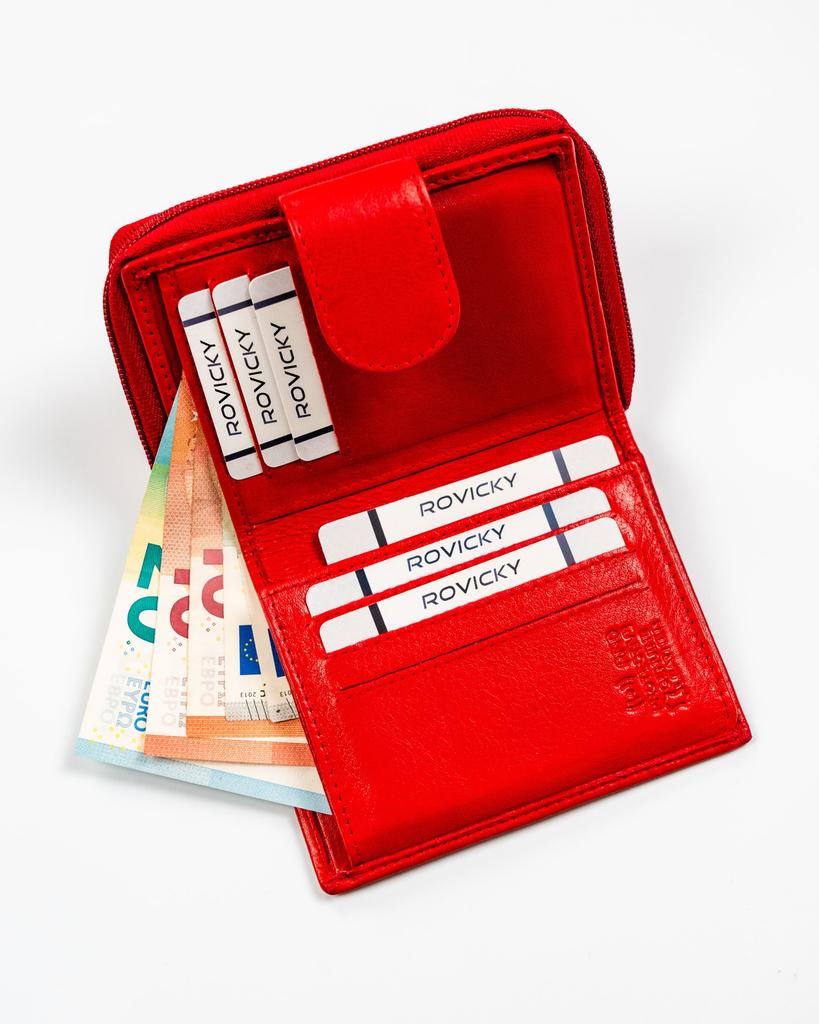 Women's Leather Wallet R-DLL2-NCD-2718 Red