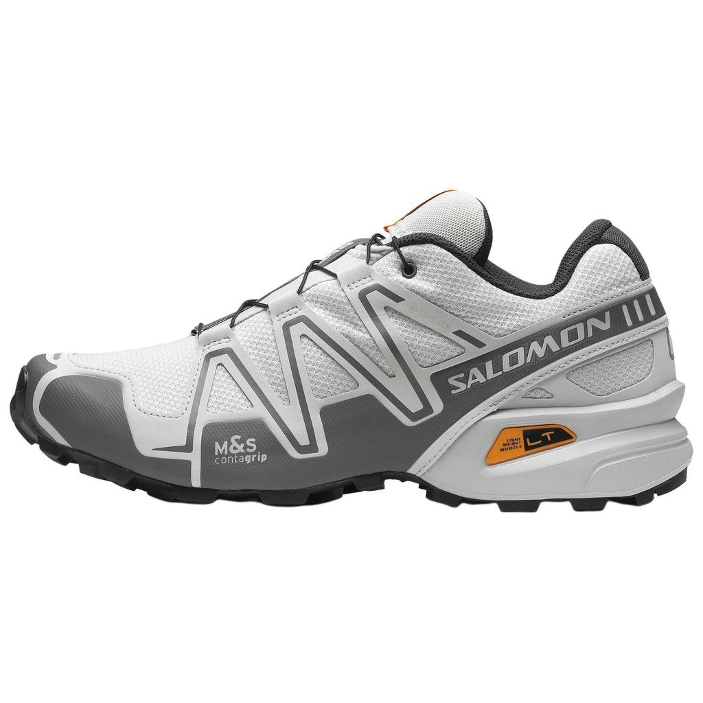 SALOMON Speedcross 3 Gtx Comfortable Waterproof Low Top Casual Trail Marathon Racing Running Shoes Unisex Sneakers White Gray 477318