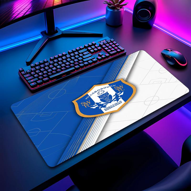 Sheffield Wednesday Football Pattern Mouse Pad Non?Slip Rubber Base Gaming Mousepad For Desk Office Home