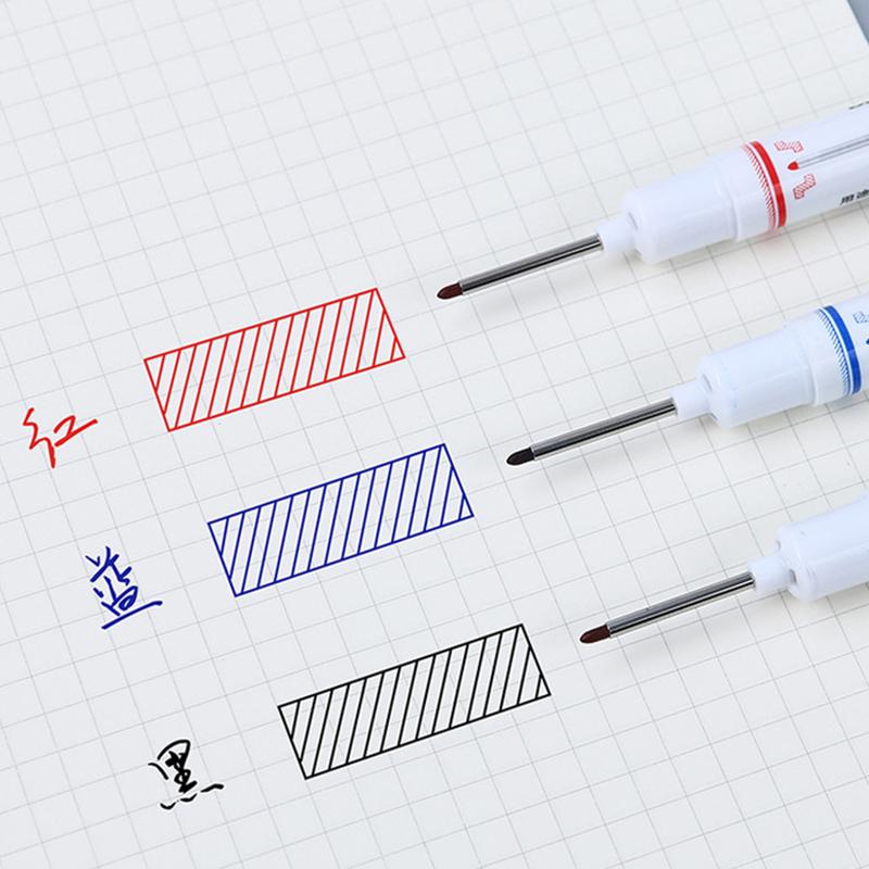 72 Hours Deep Reach Marker Waterproof Construction Pen Long Nip Drill Markers Colorful Waterproof Carpenter Pens