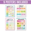 Hadley Designs Sound Wall Classroom Phonics Posters - Syllable Types Posters For Classroom Decor, Long and Short Vowel Sounds Chart, Digraphs and