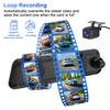 4K 10-Inch Streaming Media Dash Cam, 3 Lenses, WiFi, Night Vision, 170° Fisheye, Rearview Mirror