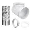 Dryer Vent Connection Kit Tumble Dryer Connector 90 Degree Dryer Vent Hose Pressure Dryer Connector Easy Installation