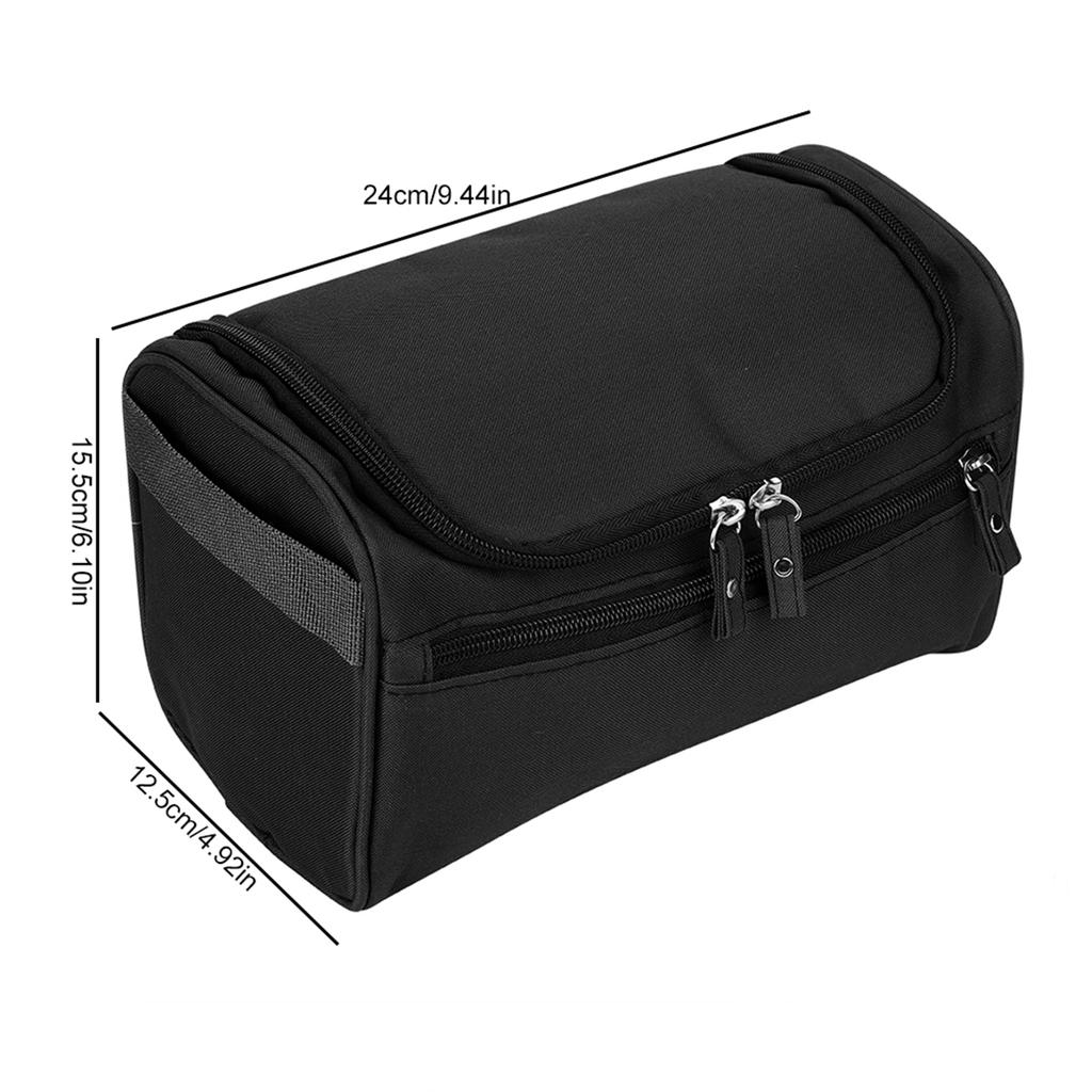 Portable Waterproof Shampoo Shaver Wash Storage Bag Man Woman Travel(Black)