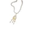New Chinese Style Peacock Pearl Necklace With Alloy Pendant For Women