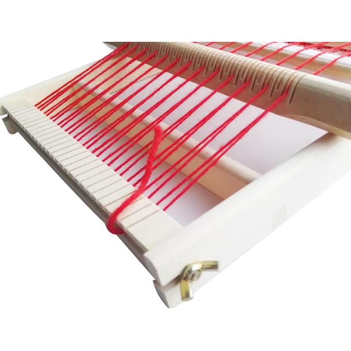 MIKIMIQI Wooden Multi-Craft Weaving Loom Large Frame 9.85 X 15.75 X 1.3inches To Handcraft for Kids