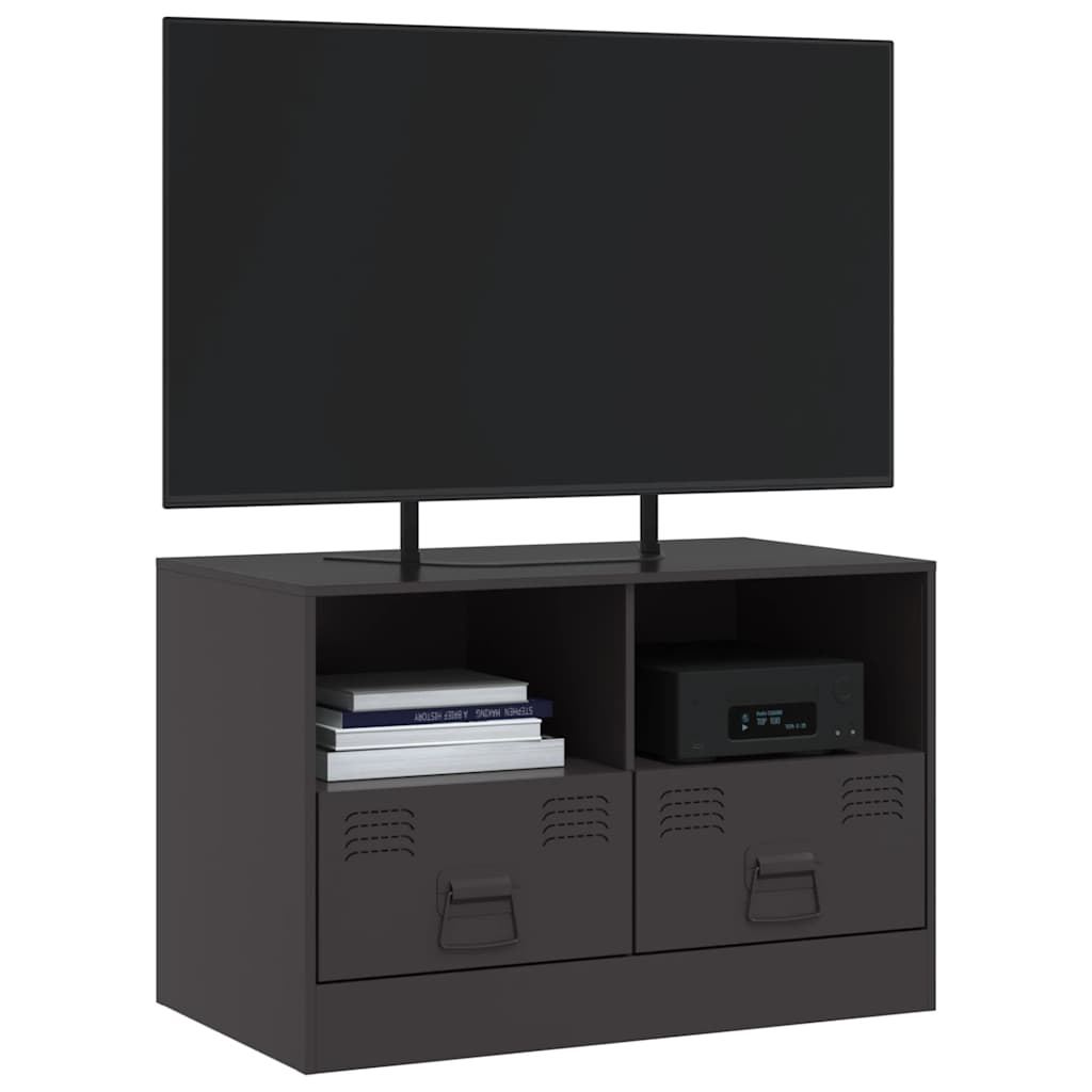Vidaxl Szafka Pod Telewizor, Czarna, 67X39X44 Cm, Stalowa