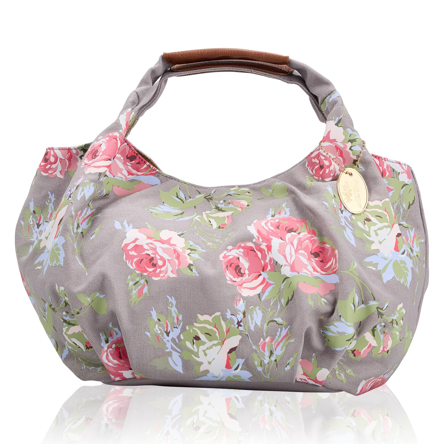 

Tote gray [Laura Ashley] bag, handbag, cute, stylish, ladies , floral, rose, botanical, elegant, ilhk-01-gray, сірий колір