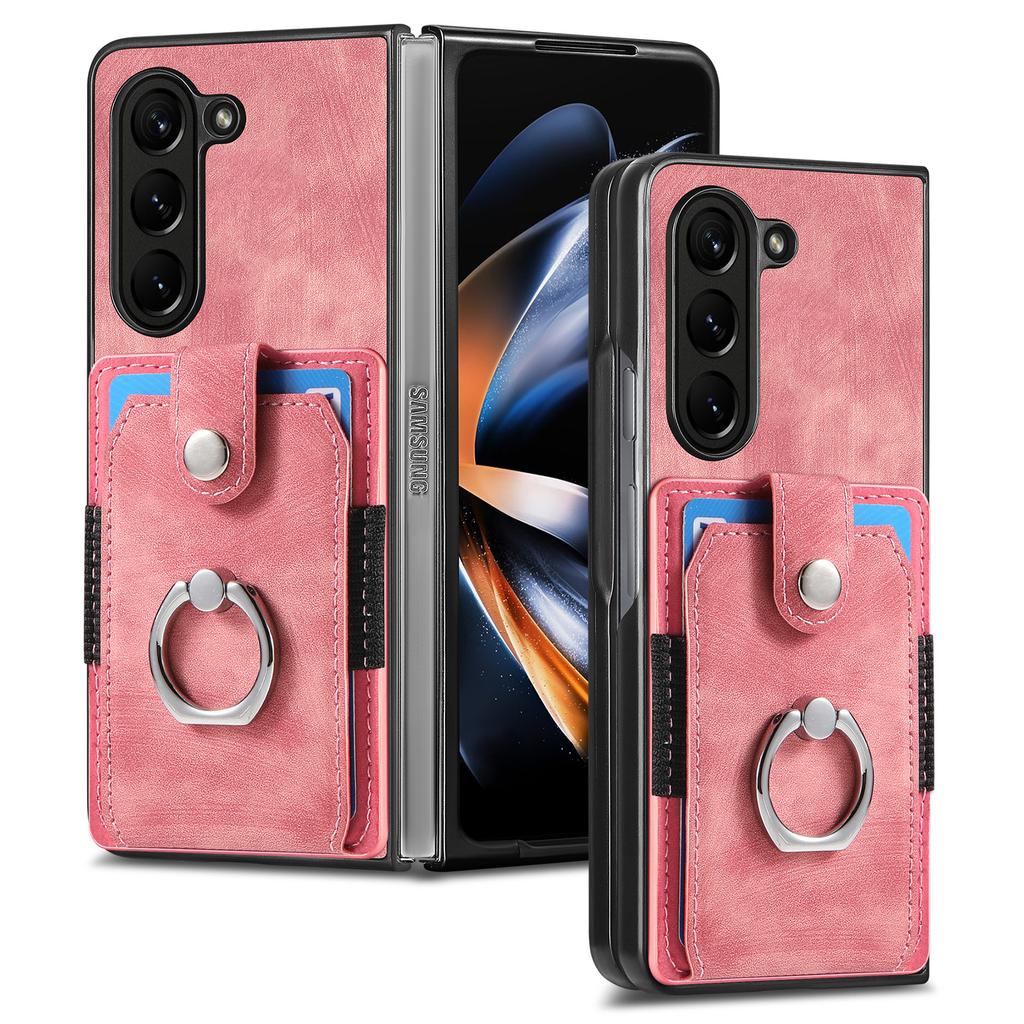 Applicable Samsung Samsung ZFold7 hardware ring card bag mobile phone case card holder fold54 protective case