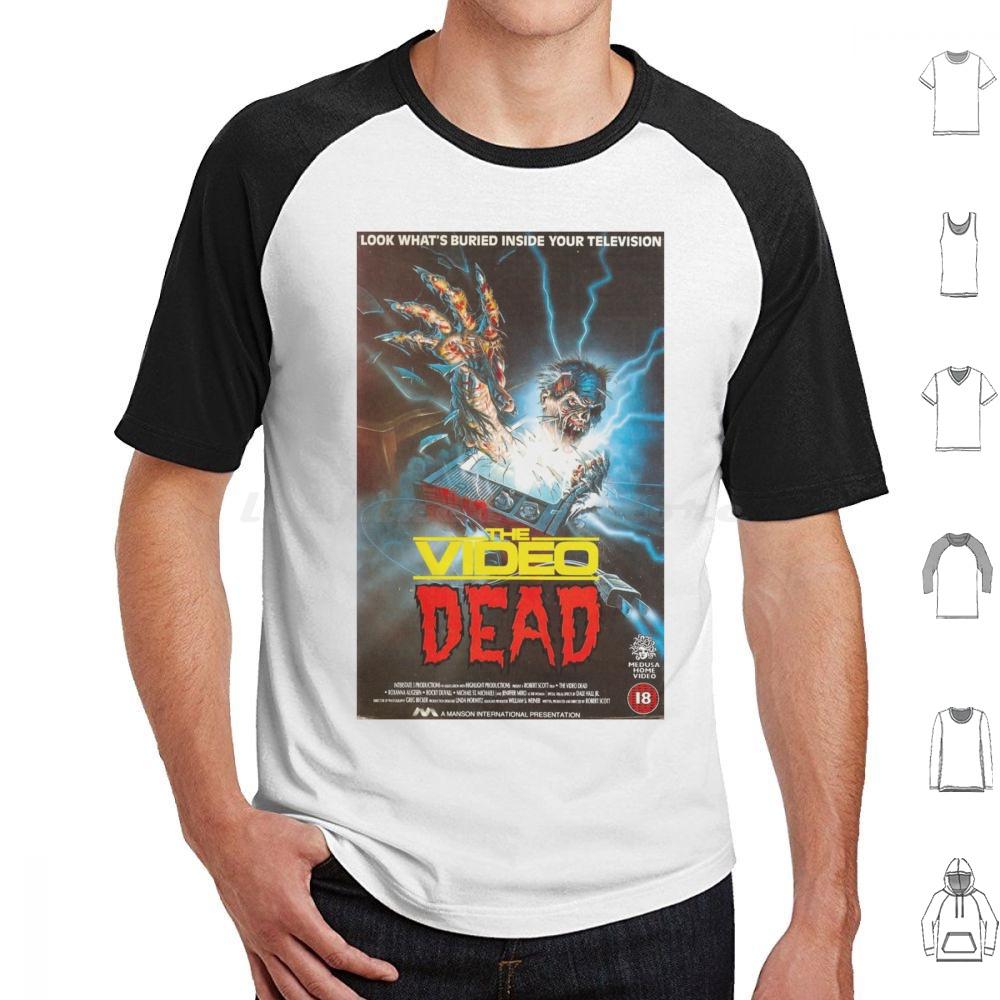 The Video Dead Full Vhs Cover T Shirt Big Size 100 Cotton Video Dead Vhs 80s Video Rental Dead Retro Tape Cassette Cover