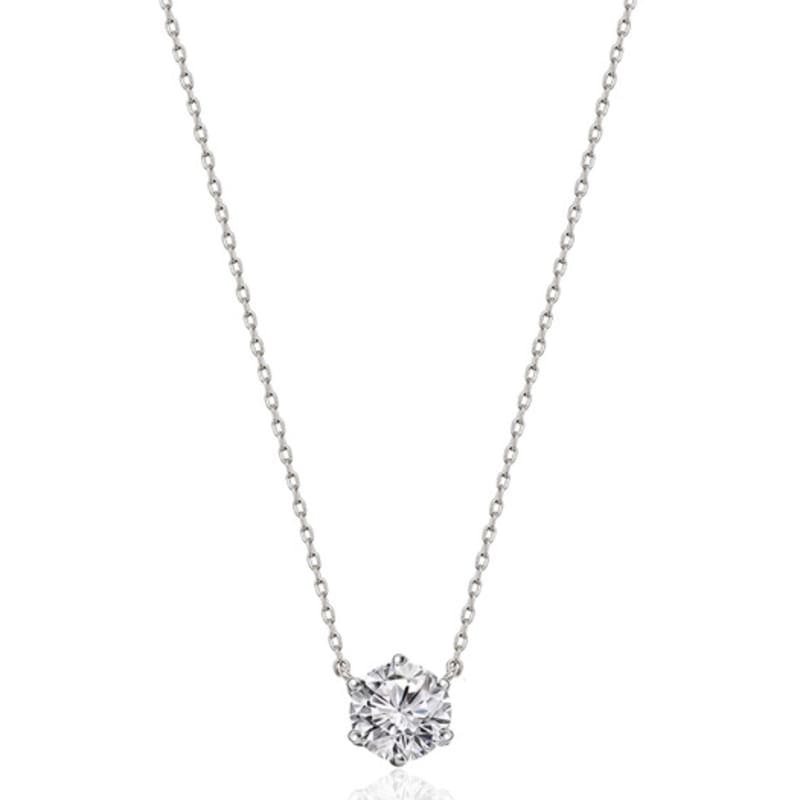 Ozel Silver925 Moissanite 1ct Necklace PS109N